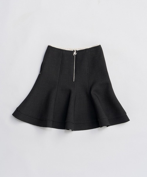 美品　エンフォルド　スカート　フレアスカート　黒 エンフォルド ENFOLD 25SS 3D Mermaid Skirt スカート 38 ブラック