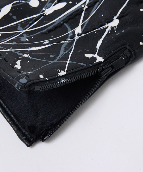 5351 POUR LES HOMMES ペインティング レザーグローブ / 手袋