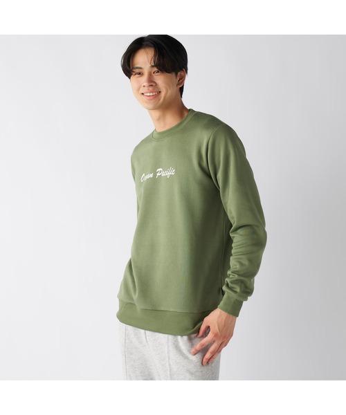 OPオーシャンパシフィック☆グレー 幾何学模様 ロング丈スウェット OCEAN PACIFIC - OP 00s Ocean Pacific Girls スウェット サーフ系 Lの