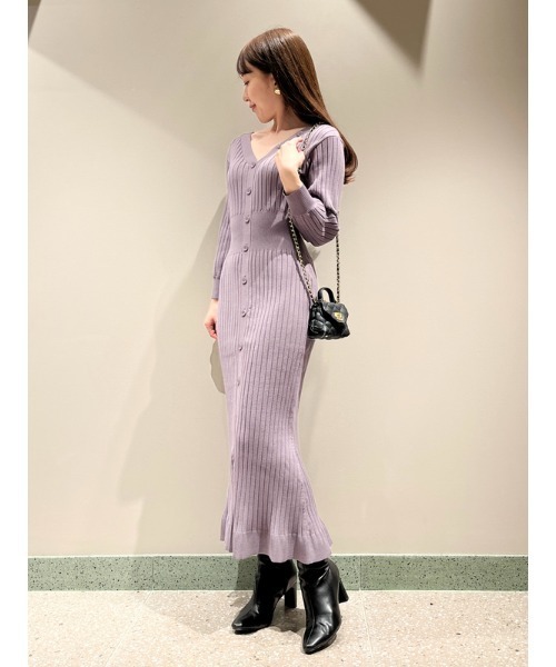 SNIDEL（スナイデル） ニットワンピース ONE SIZE ピンク レディース