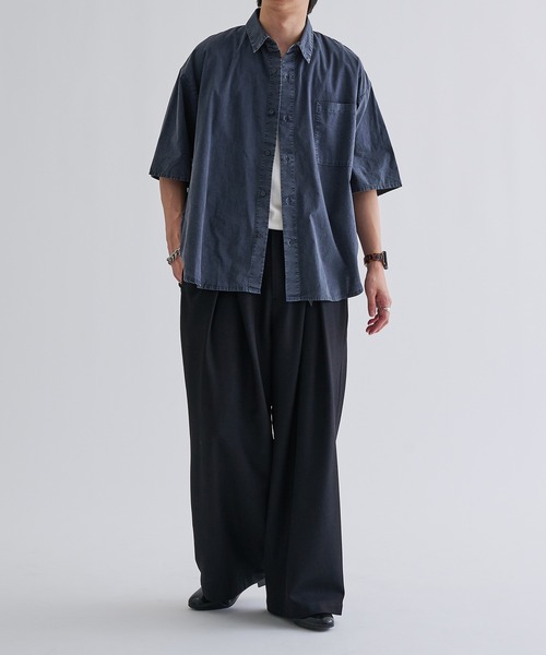 「epnok」 半袖シャツ LARGE インディゴブルー メンズ_画像3