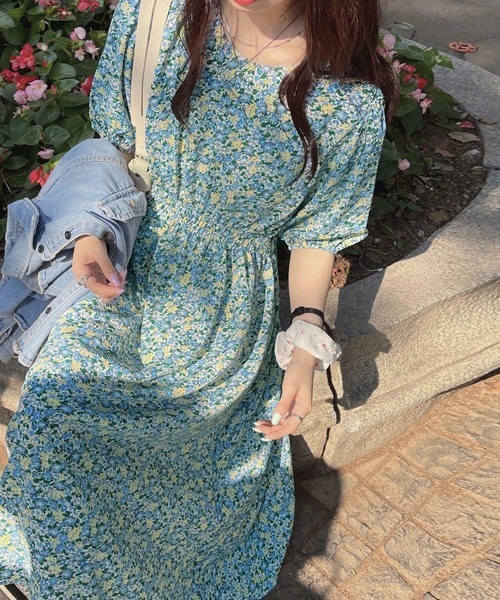 「Miniministore」 半袖ワンピース X-LARGE グリーン レディース_画像3