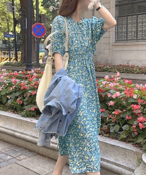 「Miniministore」 半袖ワンピース X-LARGE グリーン レディース_画像4