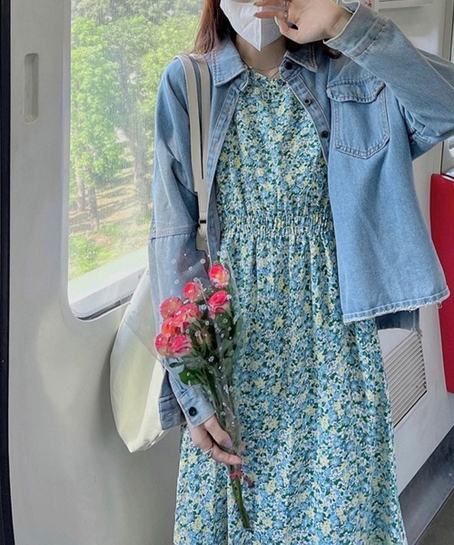 「Miniministore」 半袖ワンピース X-LARGE グリーン レディース_画像7