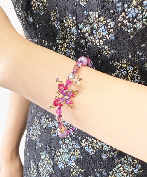 ANNA SUI（アナスイ） ブレスレット 蝶モチーフ ゴムブレスレット