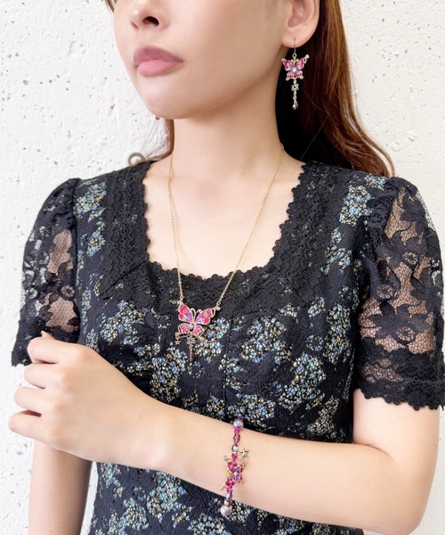 ANNA SUI（アナスイ） ブレスレット 蝶モチーフ ゴムブレスレット