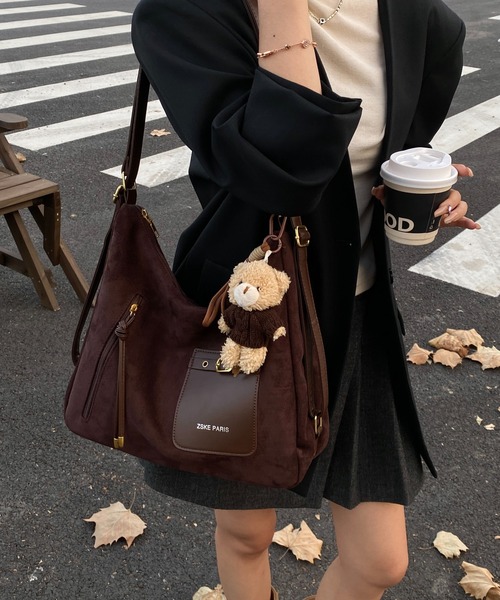 FREE STYLISTS ショルダーバッグ バッグ Y2K チャーム付きスエード