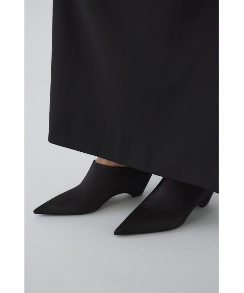 リムアーク ポインテッドミュール RIM.ARK パンプス ミュール Pointed satin mule ポインテッドサテン