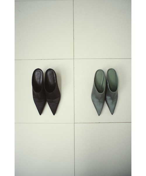 RIM.ARK パンプス Pointed satin mule ポインテッドサテンミュール