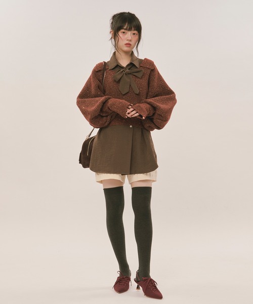 loin nuit ニット セーター sequin volume sleeve knit / スパンコール