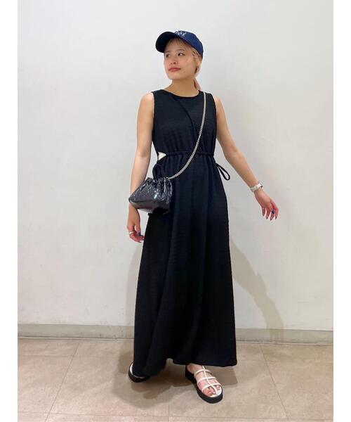 「FREE'S MART」 ノースリーブワンピース MEDIUM ブルー レディース_画像3