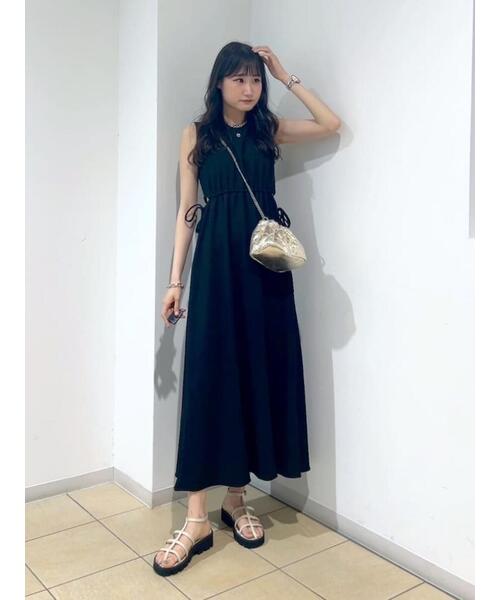 「FREE'S MART」 ノースリーブワンピース MEDIUM ブルー レディース_画像4