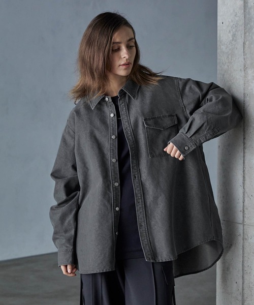 「SERACE」 長袖シャツ L グレー メンズ_画像3