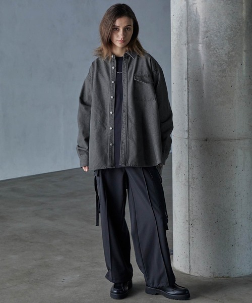 「SERACE」 長袖シャツ L グレー メンズ_画像7