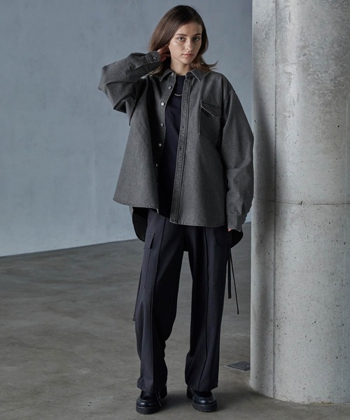 「SERACE」 長袖シャツ L グレー メンズ_画像9