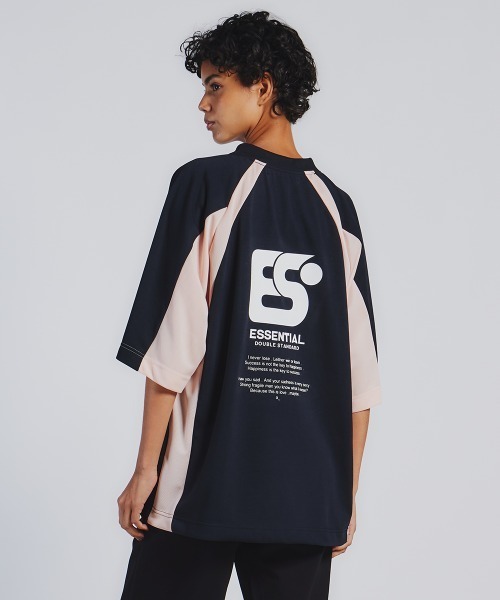 「ESSENTIAL」 半袖Tシャツ FREE ブラック レディース_画像4