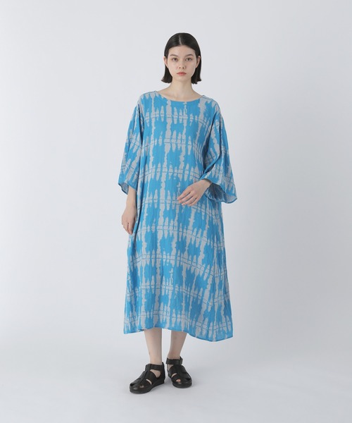 「Plantation」 7分袖ワンピース M size ライトパープル レディース_画像6