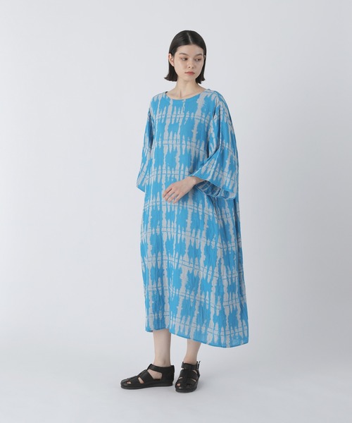 「Plantation」 7分袖ワンピース M size ライトパープル レディース_画像7