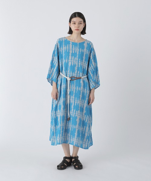 「Plantation」 7分袖ワンピース M size ライトパープル レディース_画像8