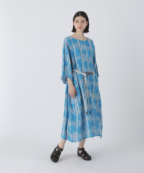 「Plantation」 7分袖ワンピース M size ライトパープル レディース_画像9