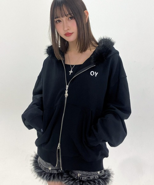 OY（オーワイ） パーカー 「OY/オーワイ」DOLLY FAUX FUR HOODIE ZIP