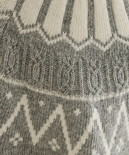 pual ce cin ニット セーター シェットランドウール求心ニットプル