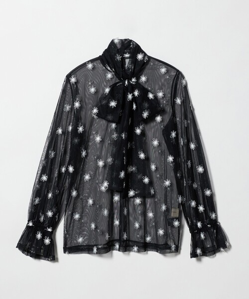 ユナイテッドアローズ チュールフラワー ブラウス 38 美品 UNITED ARROWS（ユナイテッドアローズ） ブラウス シャツ チュール