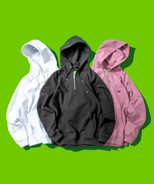 HUF（ハフ） プルオーバーパーカー SMALL アッシュグレー メンズ