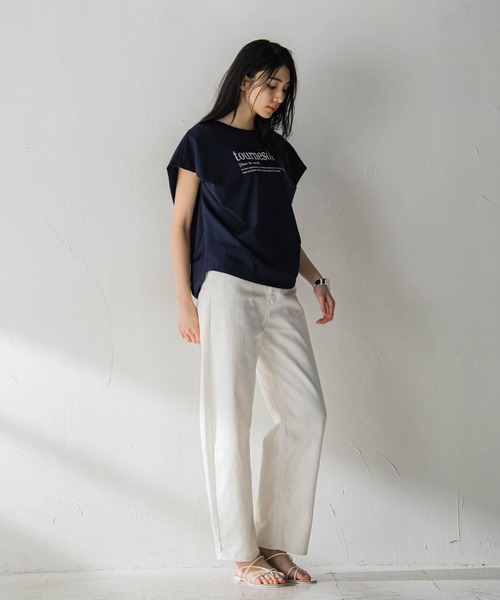 「socolla」 半袖カットソー M ネイビー レディース_画像8