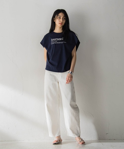 「socolla」 半袖カットソー M ネイビー レディース_画像9