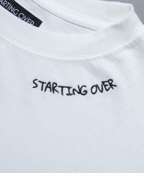 「Starting Over」 半袖Tシャツ L チャコールグレー メンズ_画像8