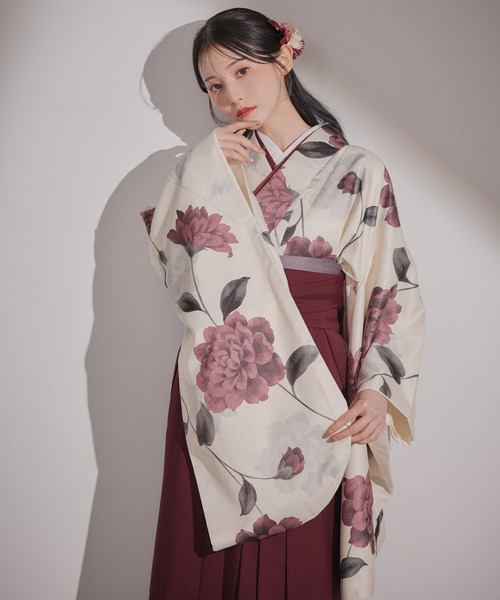 sugar nine 着物 卒業袴3点セット 二尺袖着物 帯 袴 レディース