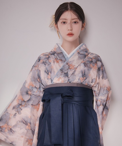 sugar nine 着物 卒業袴3点セット 二尺袖着物 帯 袴 レディース