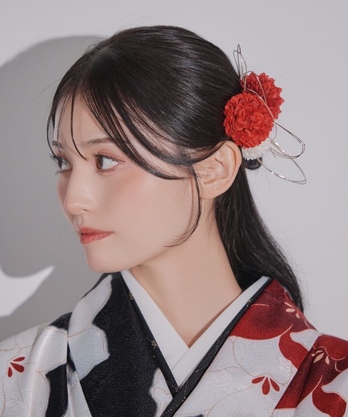 着物 卒業袴3点セット 二尺袖着物　帯　袴 レディース_10