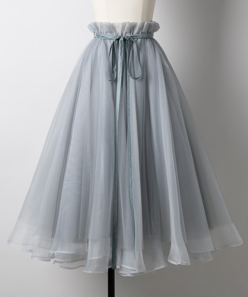 「J1U by LA BELLE ETUDE」 フレアスカート FREE スモークピンク レディース_画像2