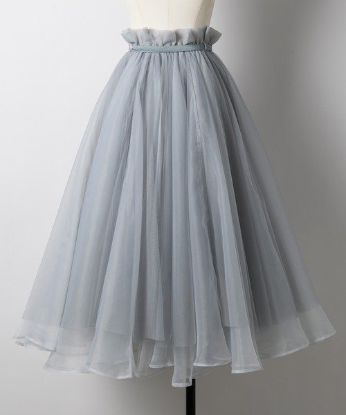 「J1U by LA BELLE ETUDE」 フレアスカート FREE スモークピンク レディース_画像4