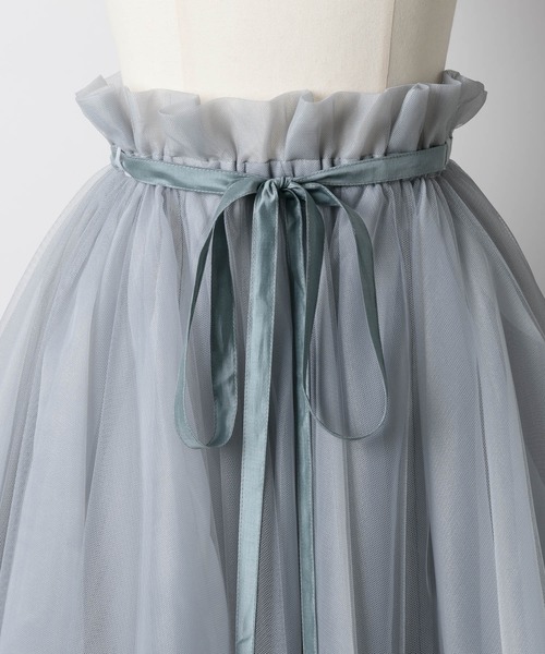 「J1U by LA BELLE ETUDE」 フレアスカート FREE スモークピンク レディース_画像5