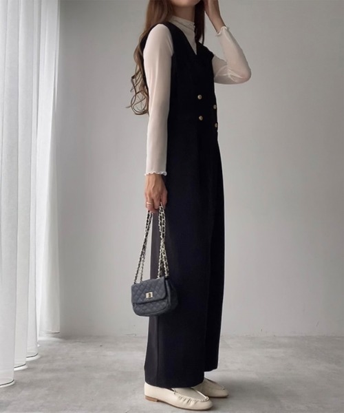 「FILLOU」 オーバーオール X-LARGE グレイッシュベージュ レディース_画像3