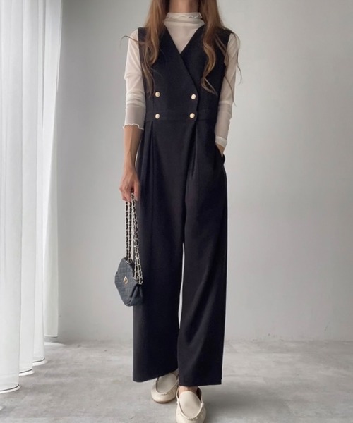 「FILLOU」 オーバーオール X-LARGE グレイッシュベージュ レディース_画像9