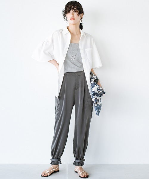 「haco!」 半袖シャツ SMALL ブルー レディース_画像2