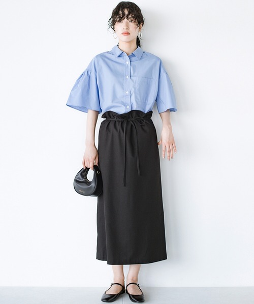 「haco!」 半袖シャツ SMALL ブルー レディース_画像3