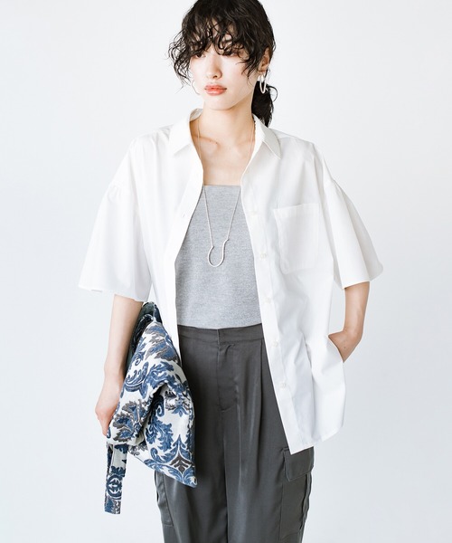 「haco!」 半袖シャツ SMALL ブルー レディース_画像9