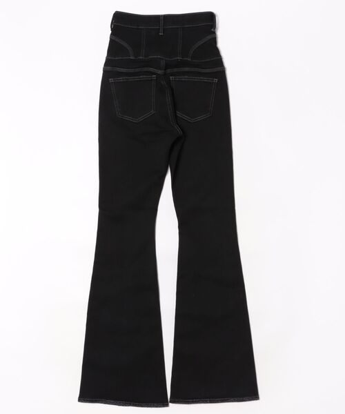【蘭】EMODA エモダ　ブラックブーツカットデニム　パンツ　黒　M EMODA（エモダ） ジーンズ デニム デニムパンツ SUPER H/W FLARE