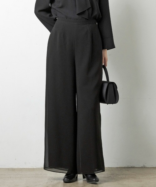 セレモニースーツ スラックス パンツ 「喪服・礼服」「洗える」ブラックフォーマル パンツ/卒業式（卒園式）入学式（入園式）七五三・お宮参り レディース