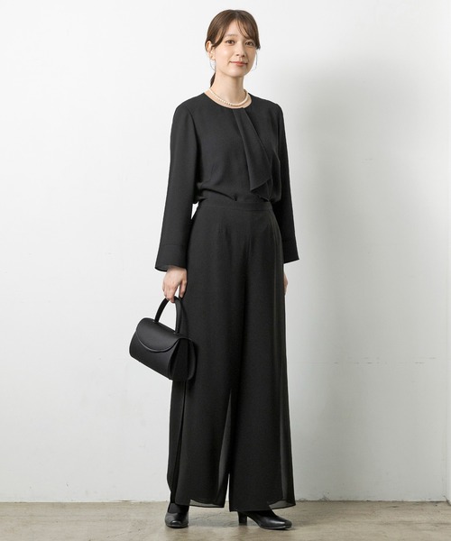 セレモニースーツ スラックス パンツ 「喪服・礼服」「洗える」ブラックフォーマル パンツ/卒業式（卒園式）入学式（入園式）七五三・お宮参り レディース_3