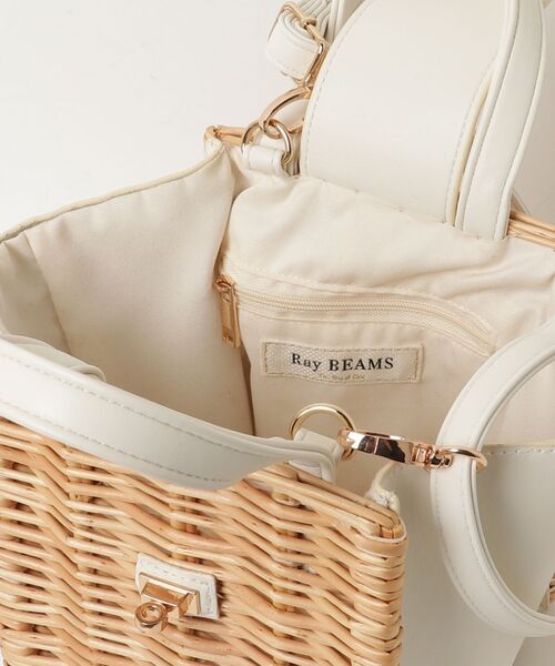 「Ray BEAMS」 かごバッグ ONE SIZE オフホワイト レディース_画像4