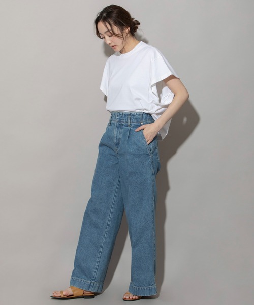 「Munich」 デニムパンツ S ネイビー レディース_画像7