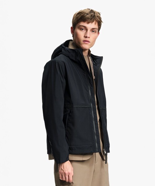 マウンテンパーカー ウインドブレーカー GORE-TEX ゴアテックス 防風 防水 透湿 2レイヤー ライトウェイト ショートフーデッドジャケットの画像