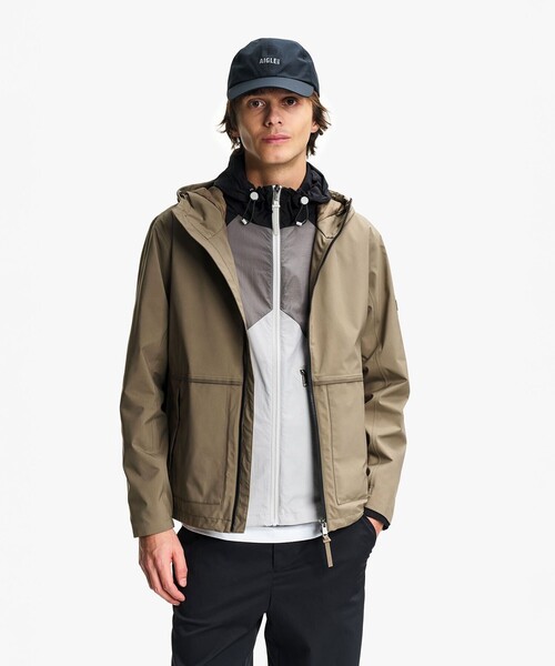 マウンテンパーカー ウインドブレーカー GORE-TEX ゴアテックス 防風 防水 透湿 2レイヤー ライトウェイト ショートフーデッドジャケットの画像