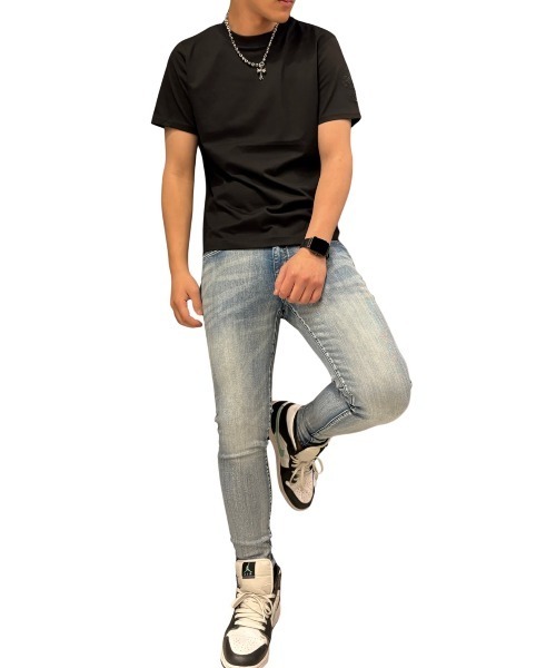 Cook jeans（クックジーンズ） tシャツ 袖口ダガー刺繍Tシャツ メンズ